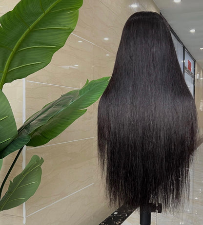 High Grade Indian Straight Human Hair Transparent or HD Lace Closure and Frontal Wig