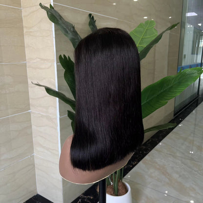 High Grade Burmese Straight Human Hair Transparent or HD Lace Closure and Frontal Wigs
